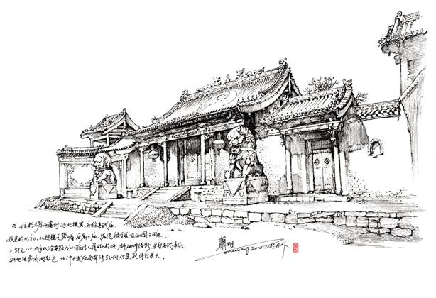 青年艺术家萧刚钢笔画作品赏析 留住太原老建筑的"形"与"神"