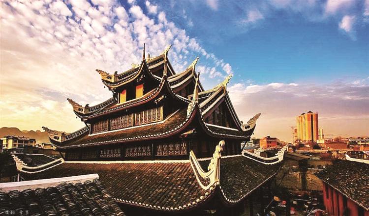 只有在这里织金古城的中心地带,才修建了这样一座规划宏在,气势