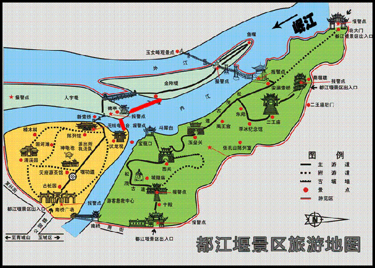 都江堰的地理位置图片